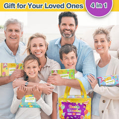 Lisotera bath bombs four-box gift pack showcases eight dreamy colors.