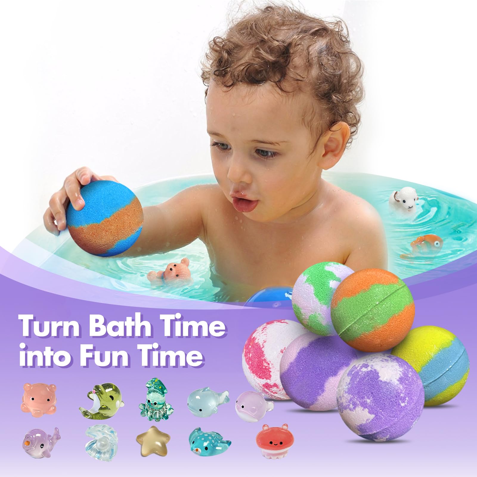Lisotera bath bombs colorful fizz provides a playful bath experience for kids.