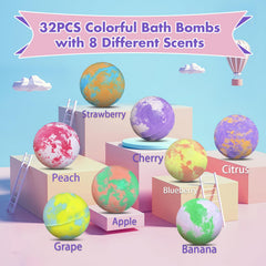 Lisotera bath bombs eight scent options offer variety for bath time.