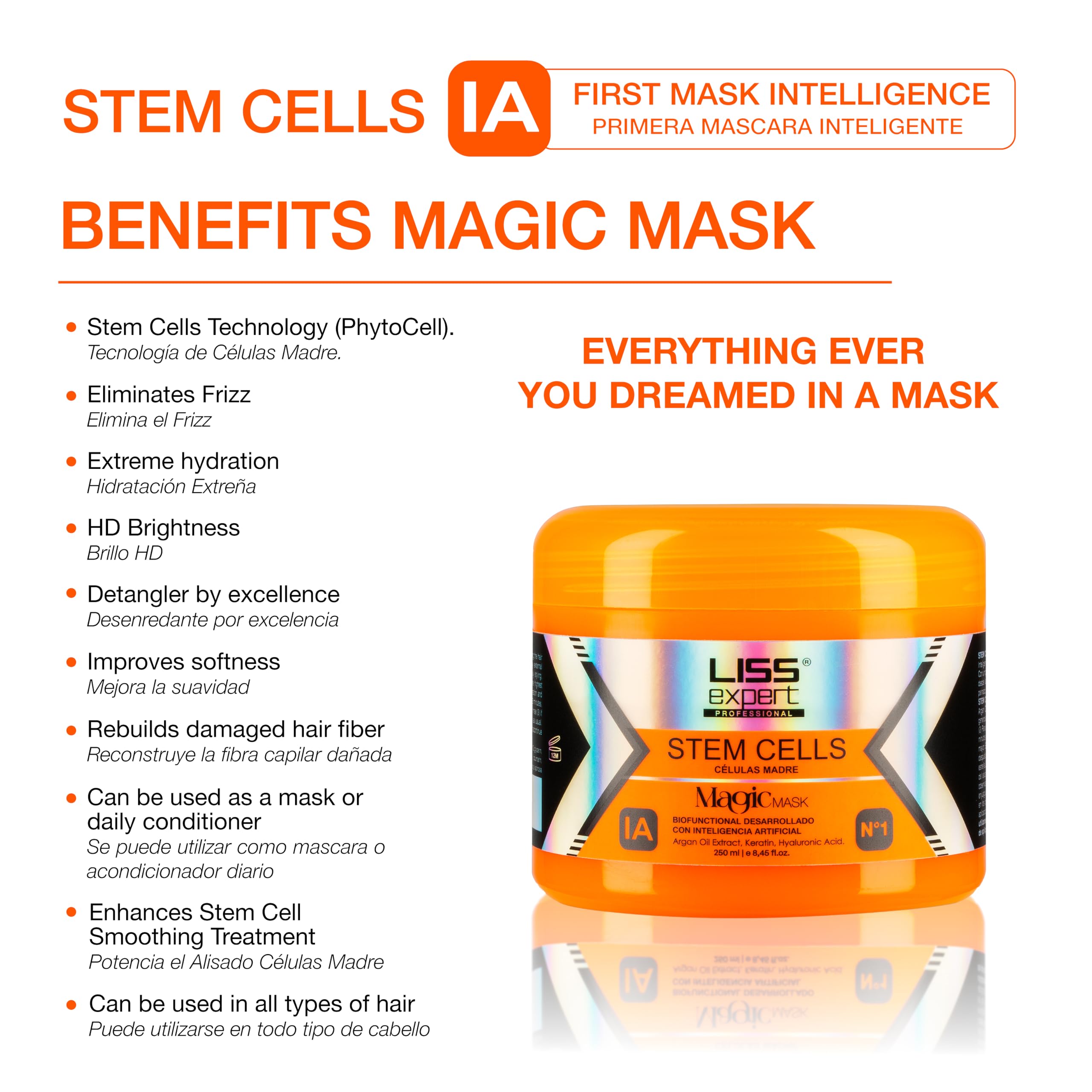 Liss Expert Express Treatment applies quickly for stressed or damaged hair care.