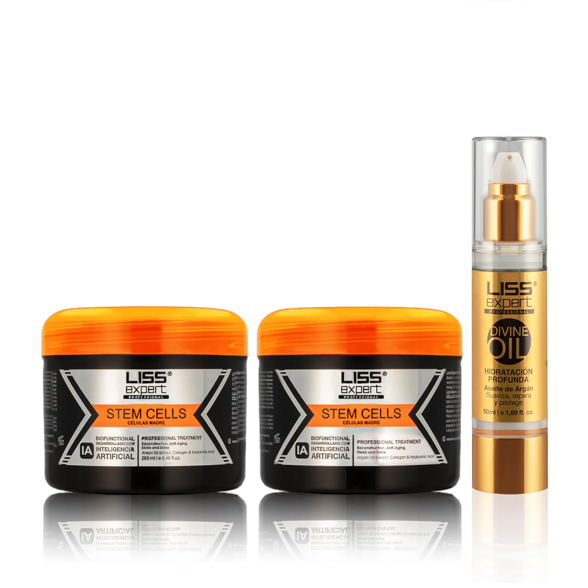 Liss Expert Hair Treatment Set package for smoothing routine and deep hydration at home.