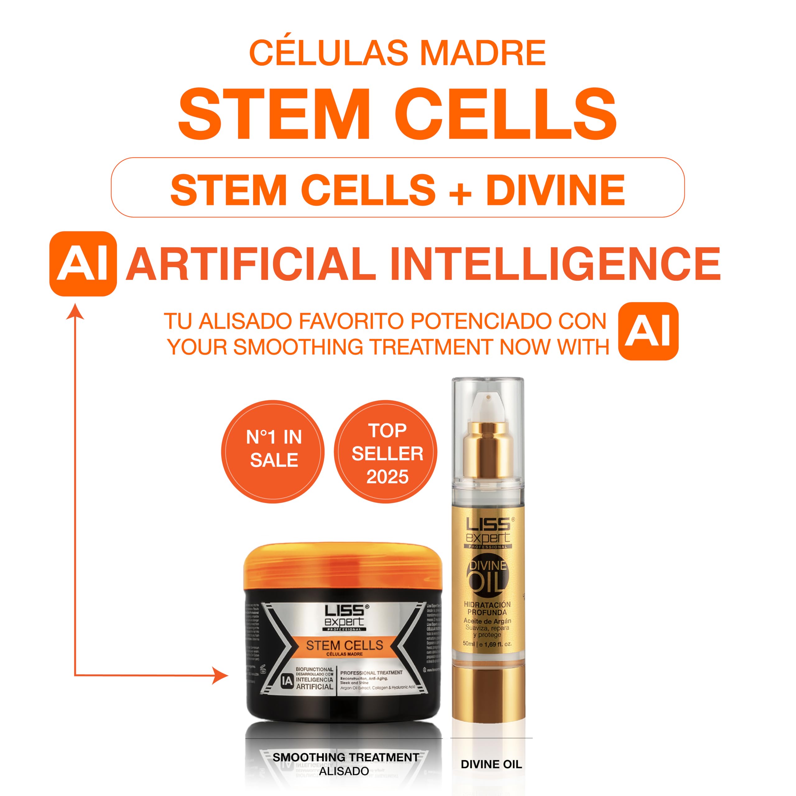 Liss Expert Divine Oil bottle offering deep hydration and shine.