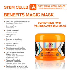 Liss Expert Stem Cells Magic Mask application on hair showing deep conditioning action.