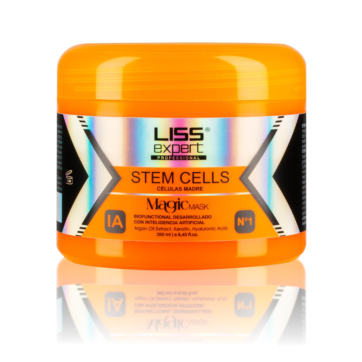 Liss Expert Stem Cells Magic Mask jar closeup highlighting the rich conditioning formula.