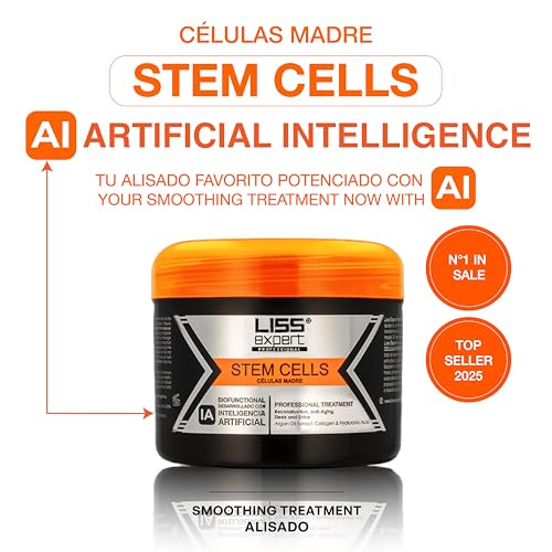 Liss Expert Stem Cells Smoothing Treatment application demonstrates easy one-application use for shoulder-length hair