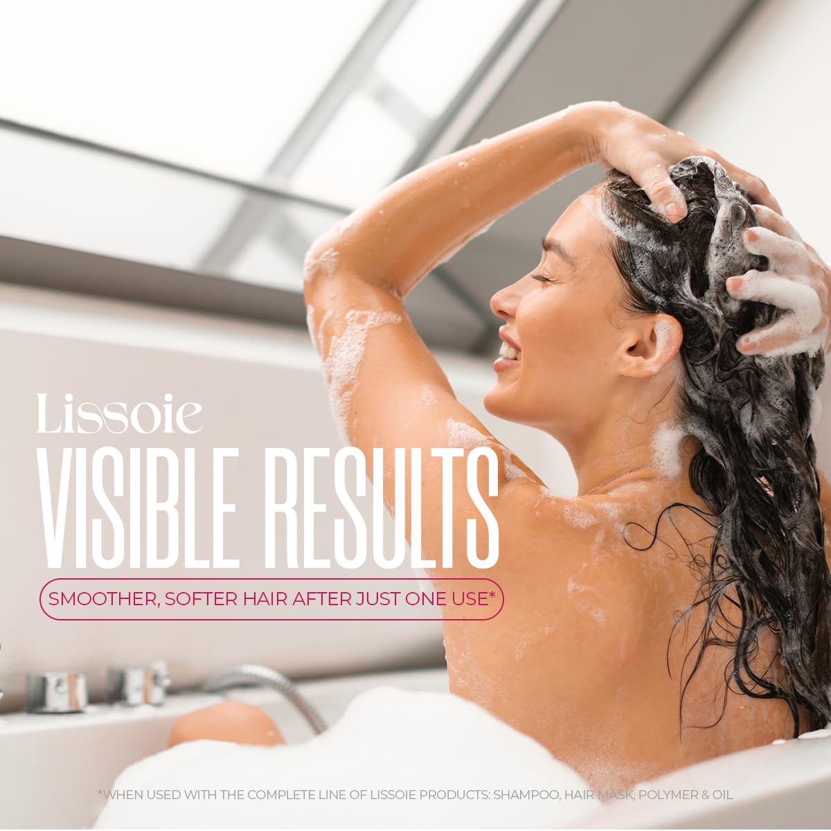 Lissoie Revitalizing Shampoo aloe vera hydrates hair during cleansing.