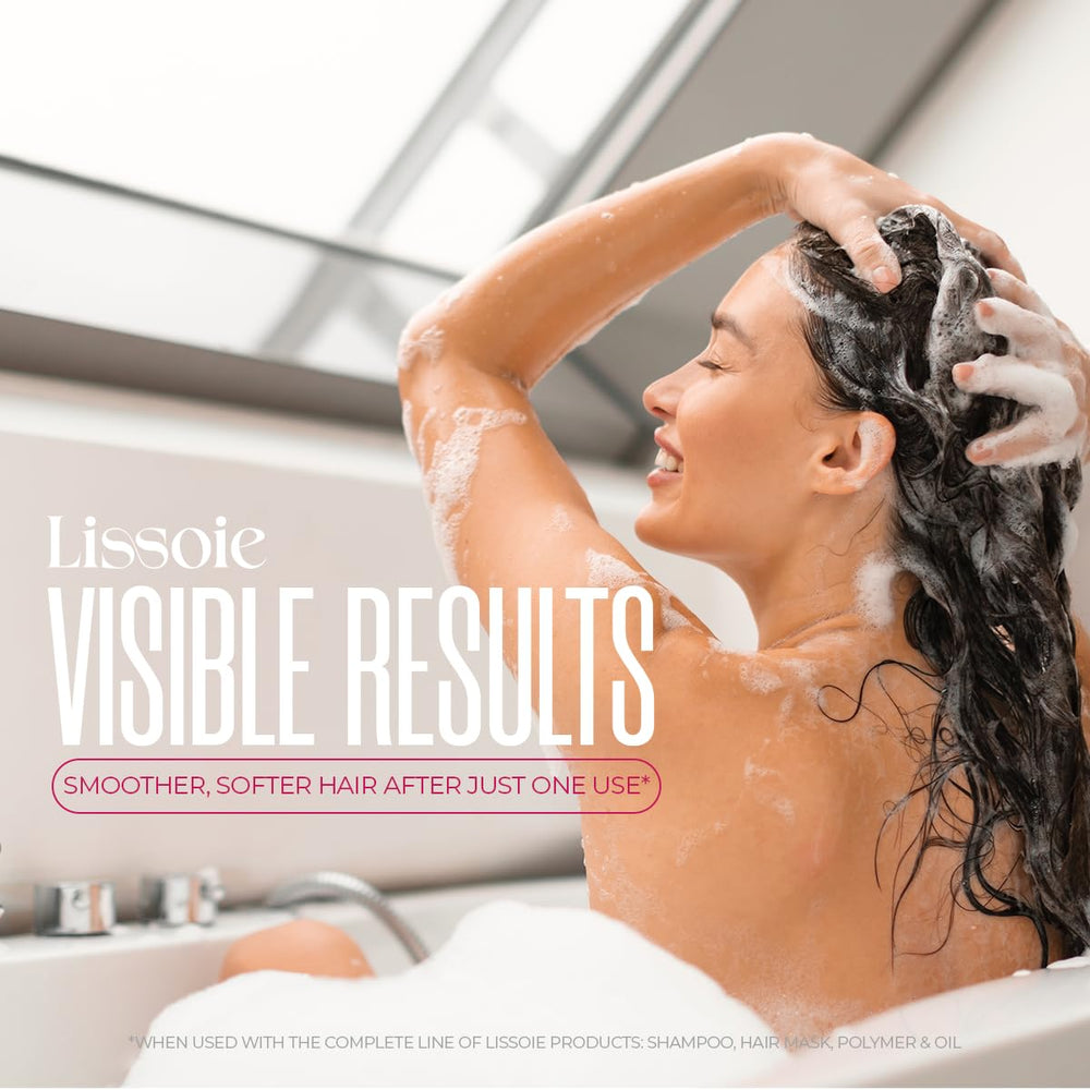 Lissoie Revitalizing Shampoo aloe vera hydrates hair during cleansing.