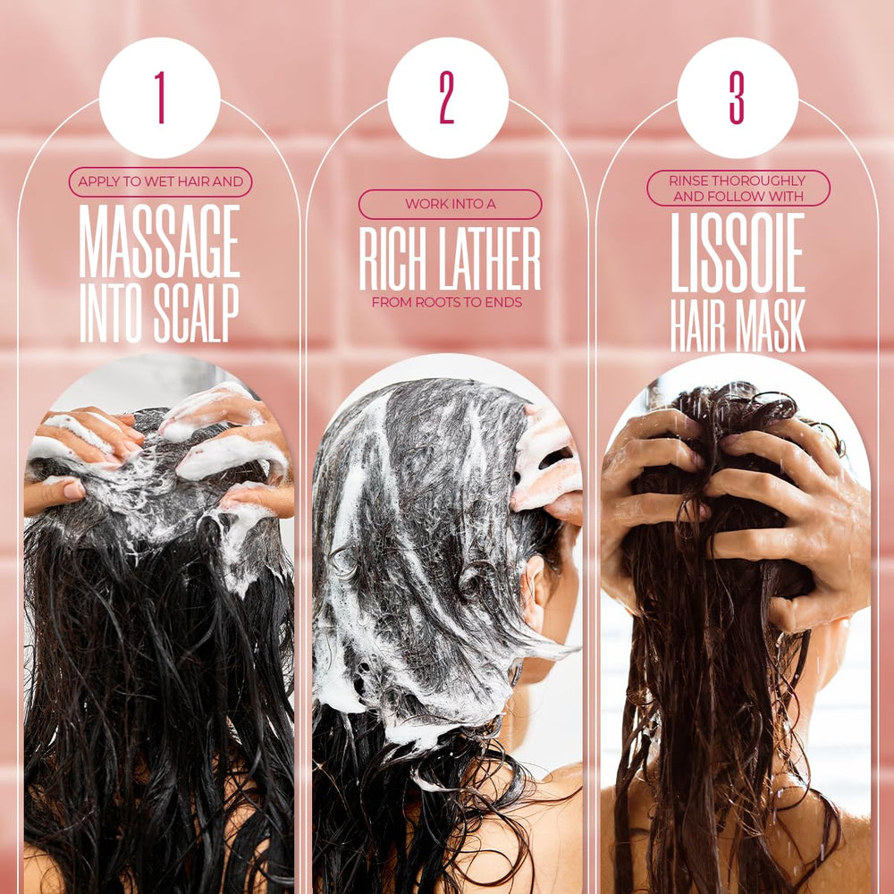 Lissoie Revitalizing Shampoo glycerin helps retain moisture in hair.
