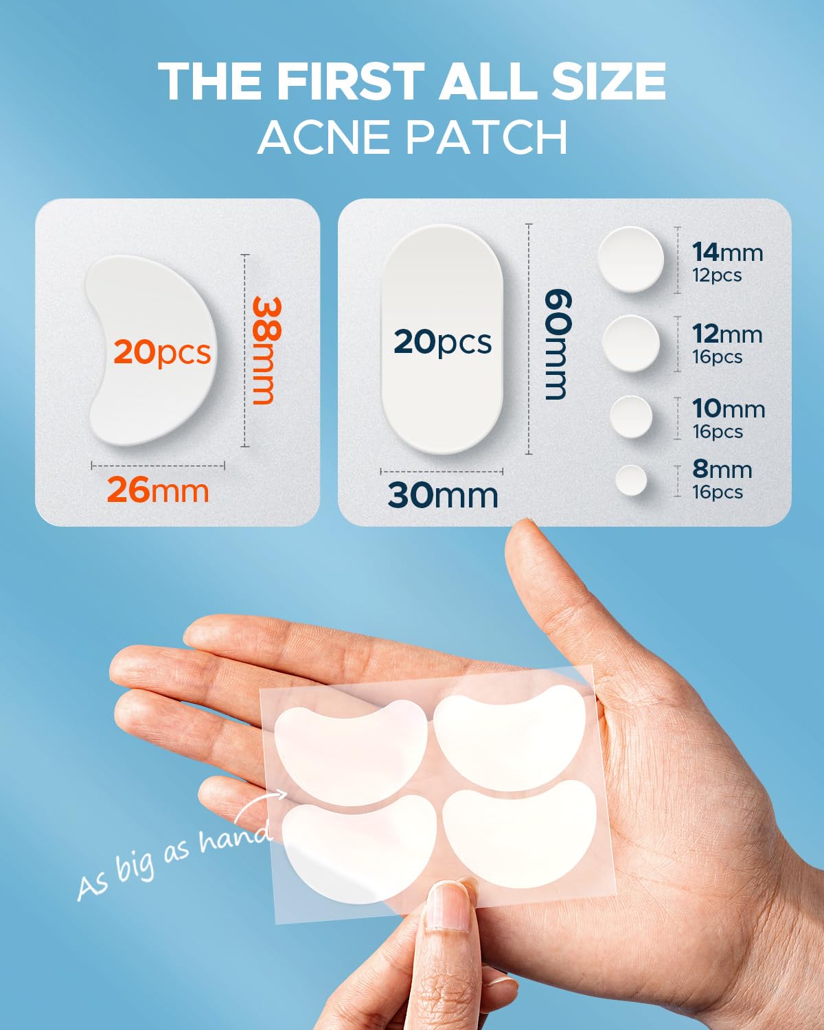 LitBear 10mm acne patch over a medium breakout for secure protection
