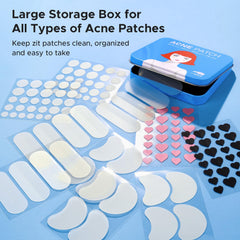 LitBear acne patch shows 4 shapes and colors for varied spots.