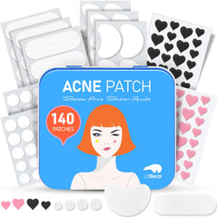 LitBear acne patch with 8 sizes offers versatile coverage for different blemishes.