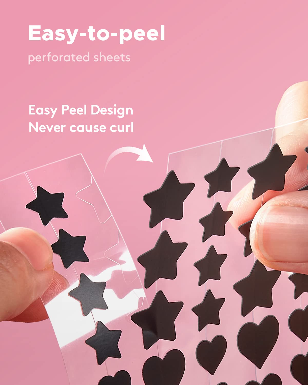 LitBear 8mm heart patch blends with skin for subtle care.