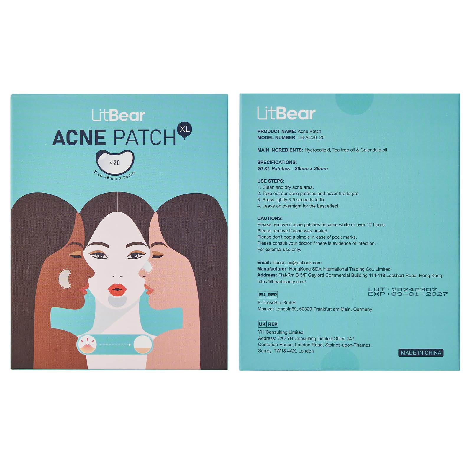 LitBear patch with calendula oil supports gentle care for sensitive skin.
