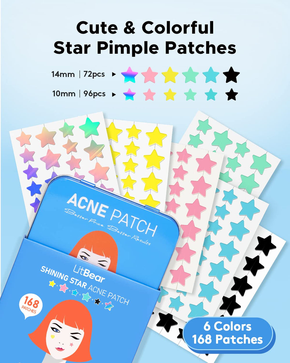 LitBear star patches in 12mm provide larger protection overnight.