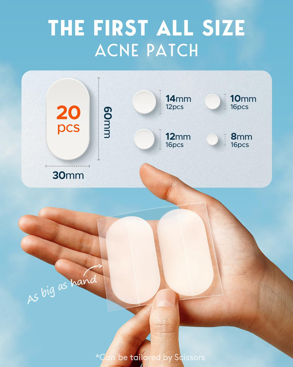 LitBear acne patches 8mm for precise coverage on small pimples.