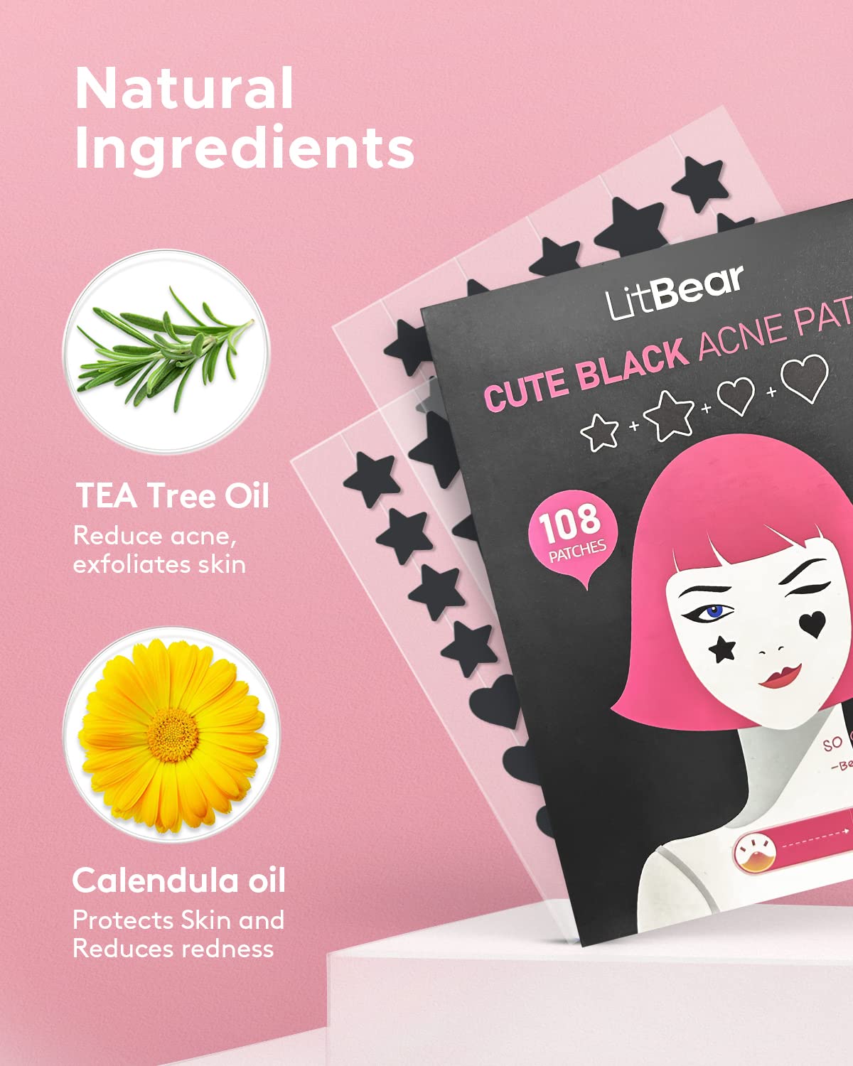 LitBear hydrocolloid adhesive patch with strong absorption and protection.