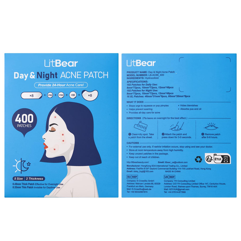 LitBear 400-count pack provides ample patches for multiple uses.