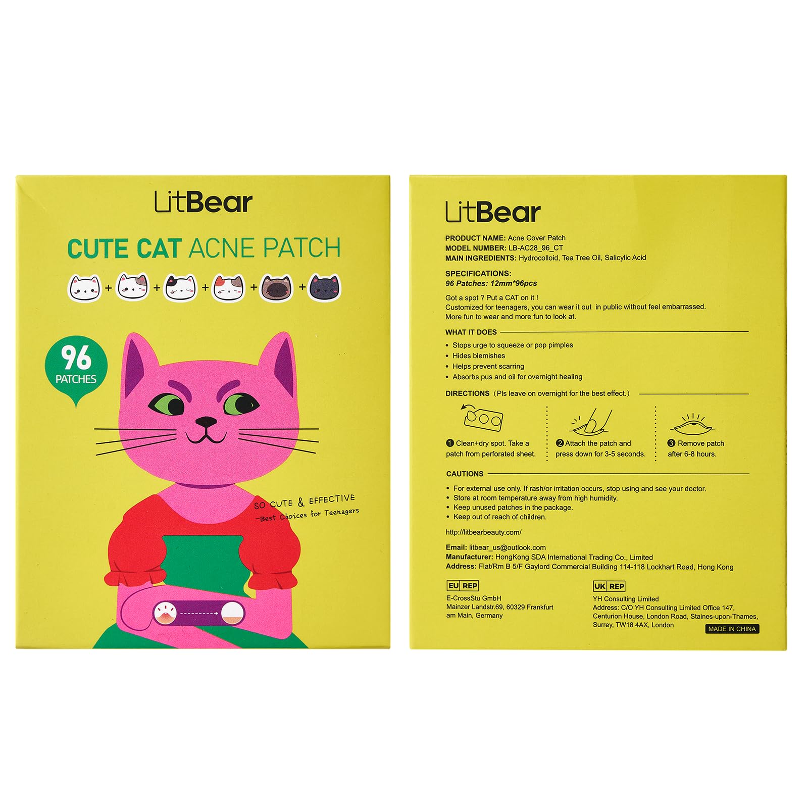 LitBear pack of 96 patches keeps skincare routine ready