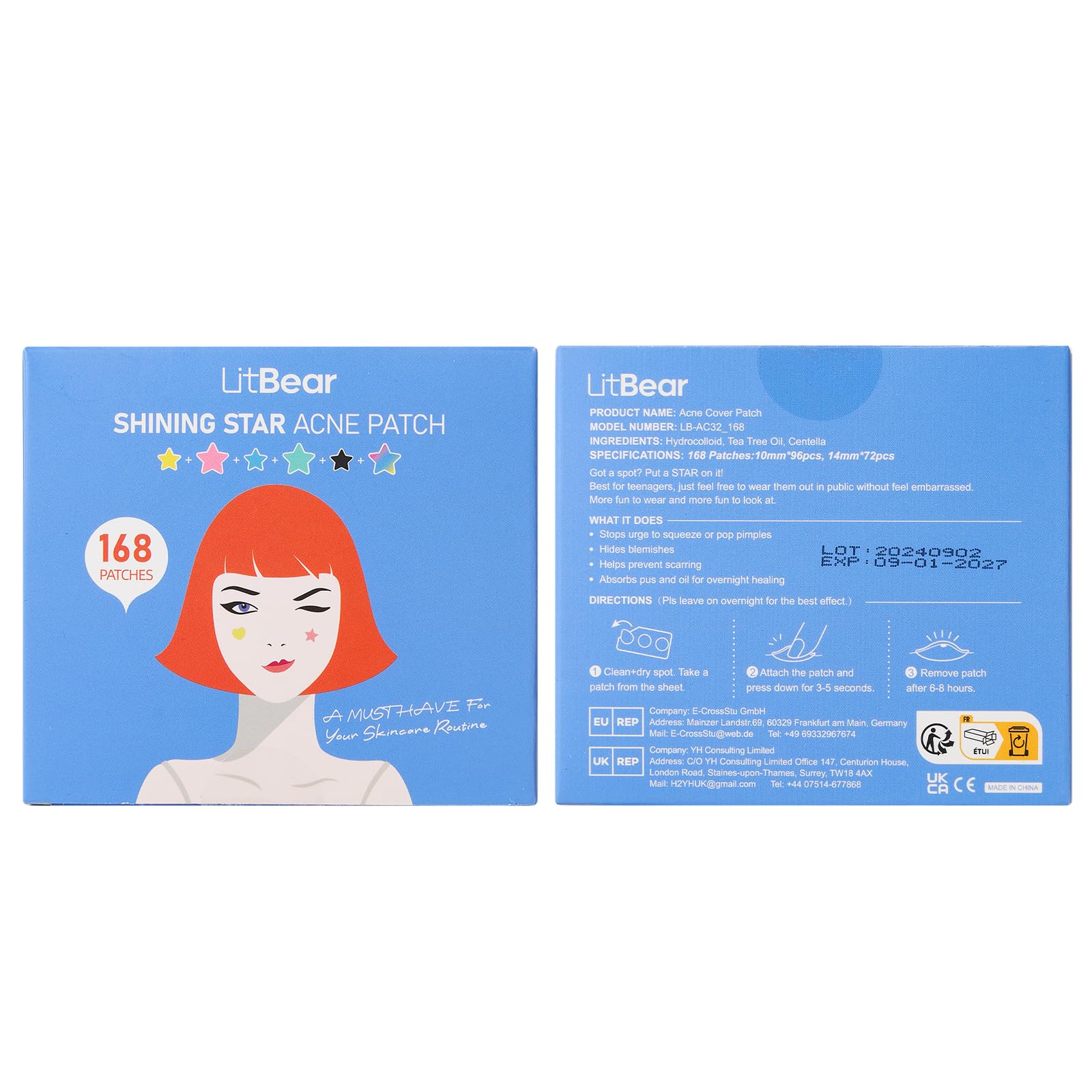 LitBear easy-to-use patches simplify quick acne care.