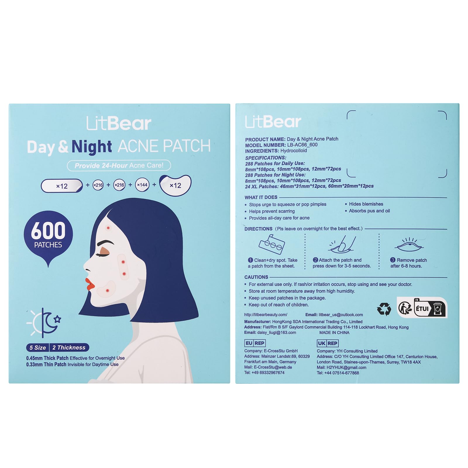 LitBear 600-count pack for ongoing acne care