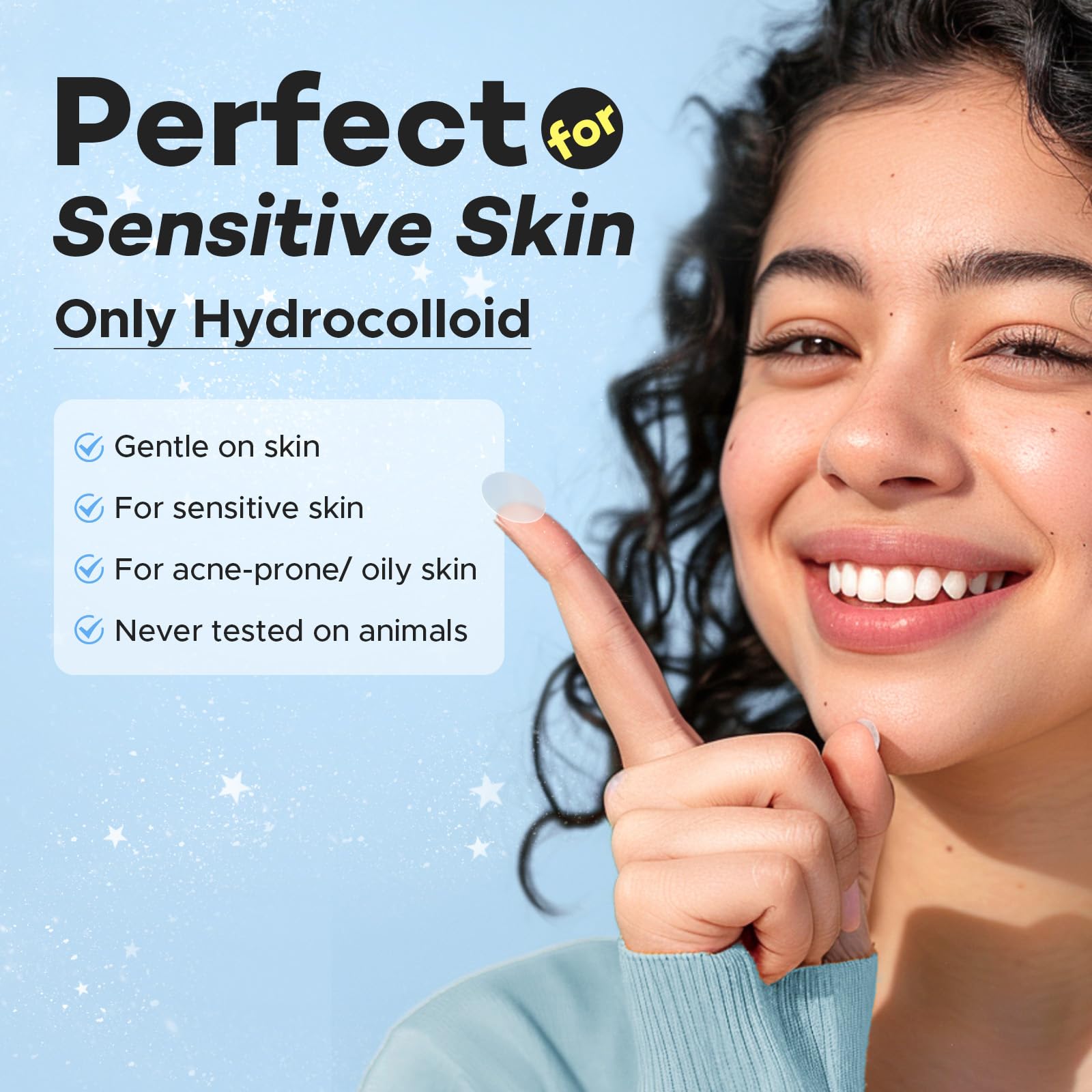 LitBear invisible patches blend with skin while absorbing fluids.