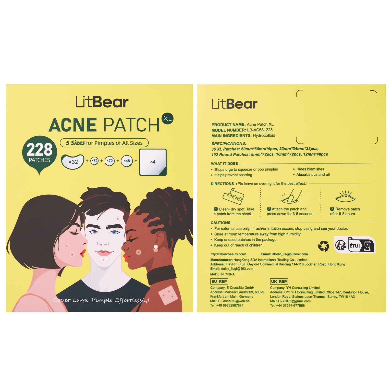 LitBear packaging clearly lists counts and sizes for easy selection.