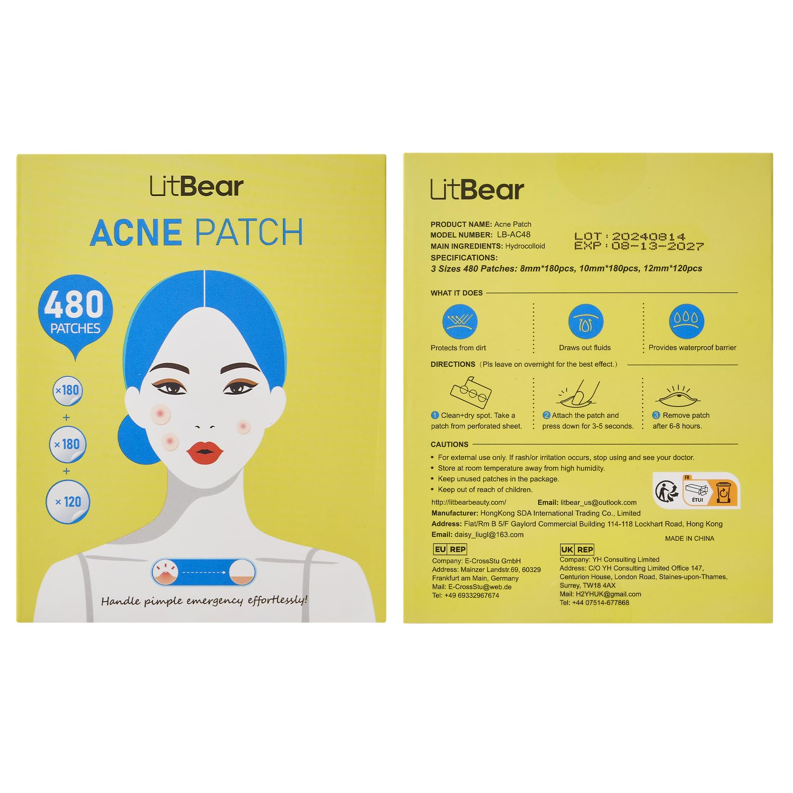LitBear travel-friendly patch pack for on-the-go care