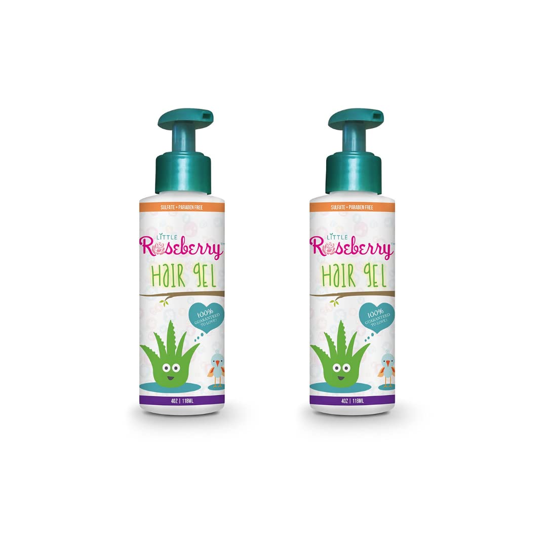 Little Roseberry kids hair gel 2-pack bottles for quick styling.