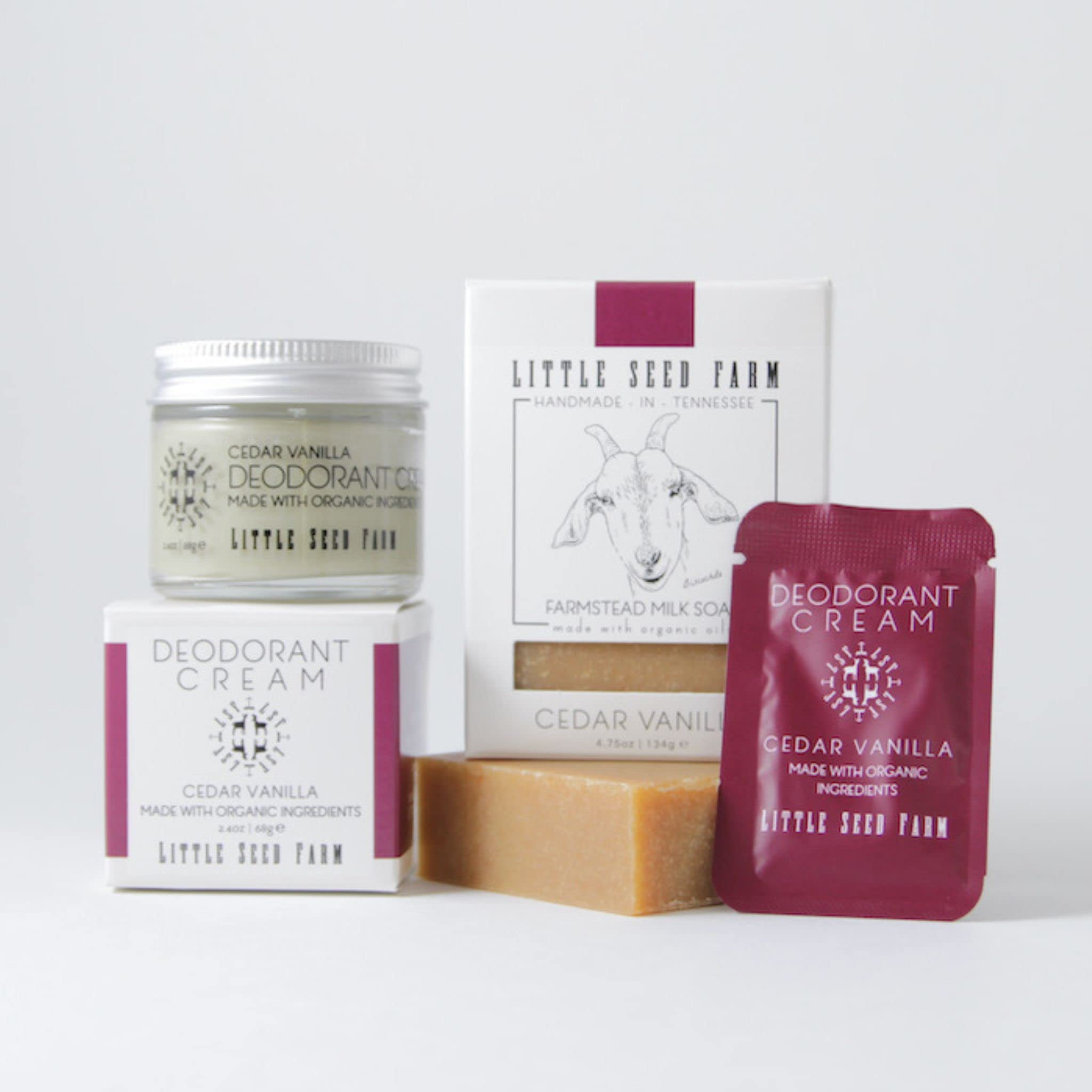 Cruelty-free and GMO-free natural ingredients label on the packaging.