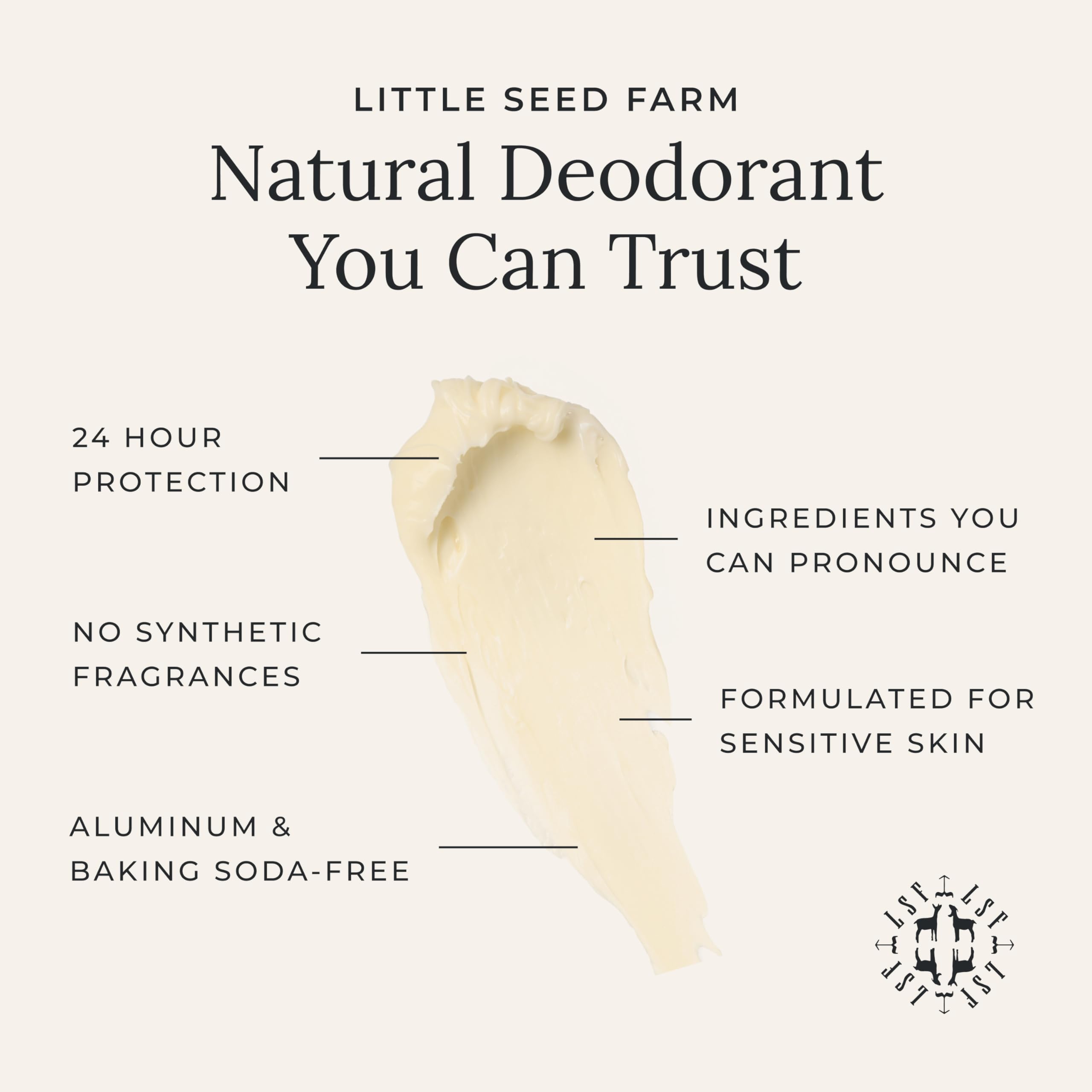 Free wooden scoop with deodorant for easy measuring and use.