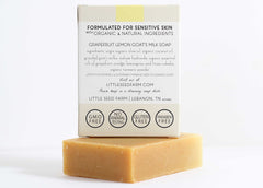 Little Seed Farm grapefruit lemon turmeric soap ingredients emphasize organic oils for nourishing cleanse
