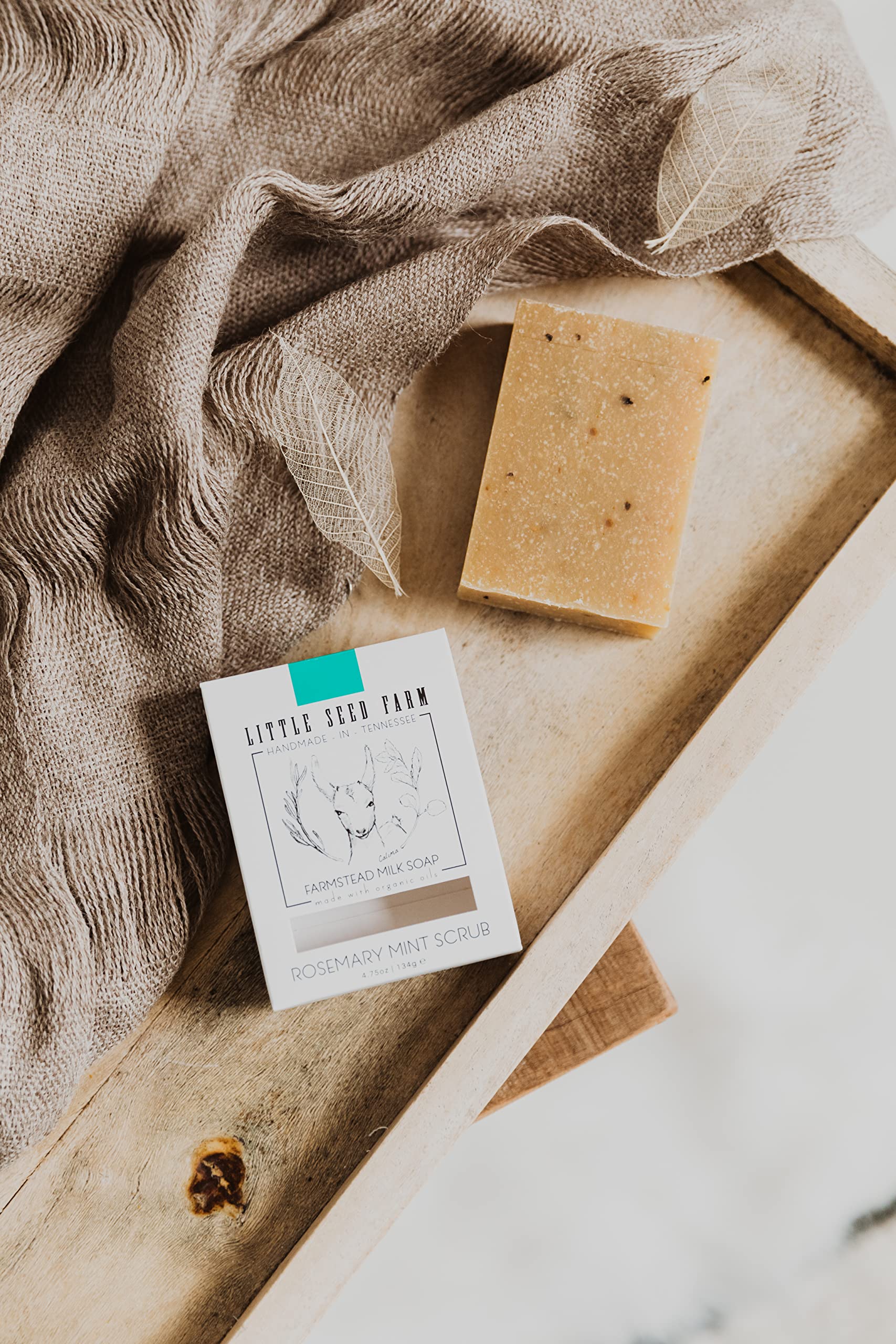 Little Seed Farm rosemary mint aroma energizes morning showers.