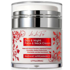 Liv La Fay Retinol Collagen Cream jar close-up showing luxurious texture and glow