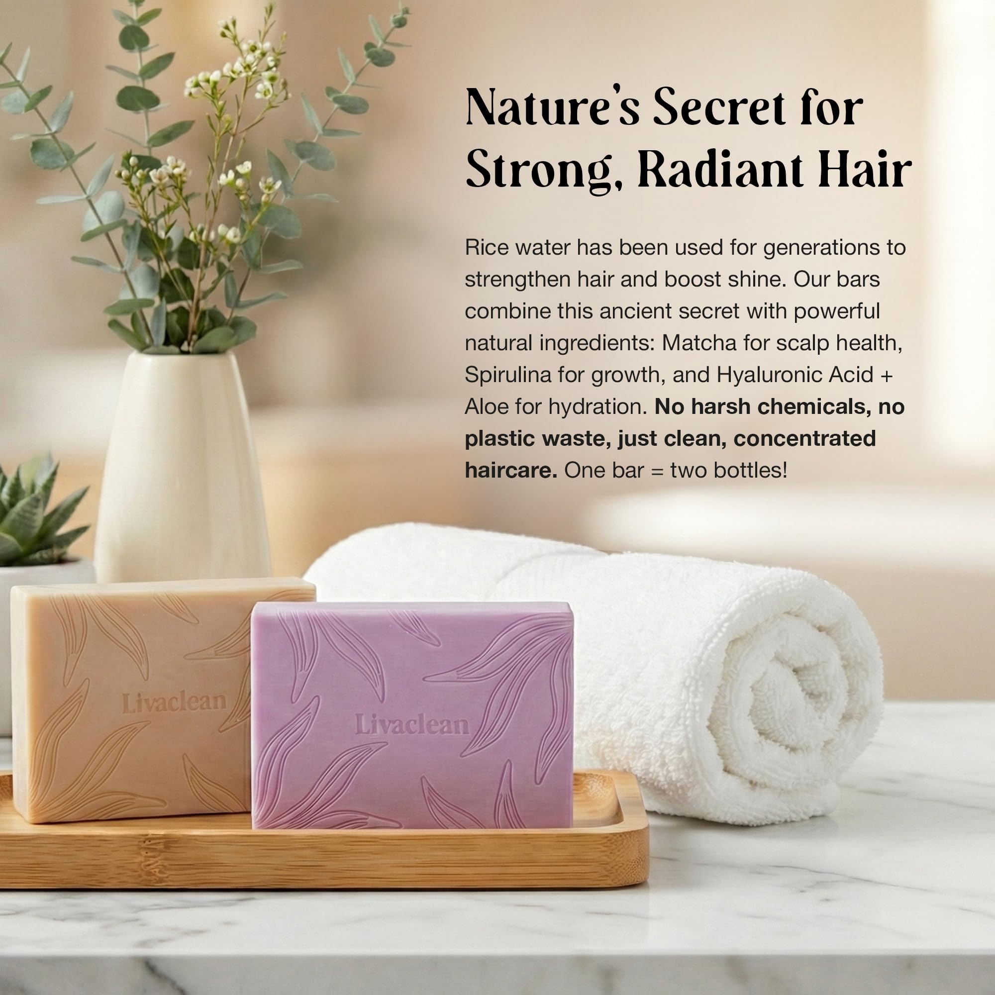 LivaClean dyed-curly-safe hair image showcasing gentle cleansing