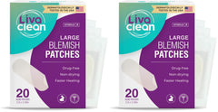 LivaClean large blemish patch for the nose area offers discreet overnight blemish care.
