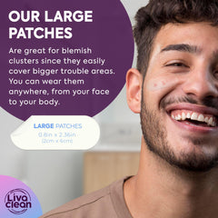 LivaClean patch trimmed for forehead precision