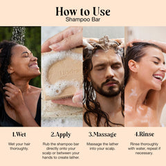 LivaClean spirulina and matcha shampoo bar ingredients for scalp vitality