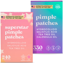 LivaClean star patches pack in pink and clear for discreet blemish care.