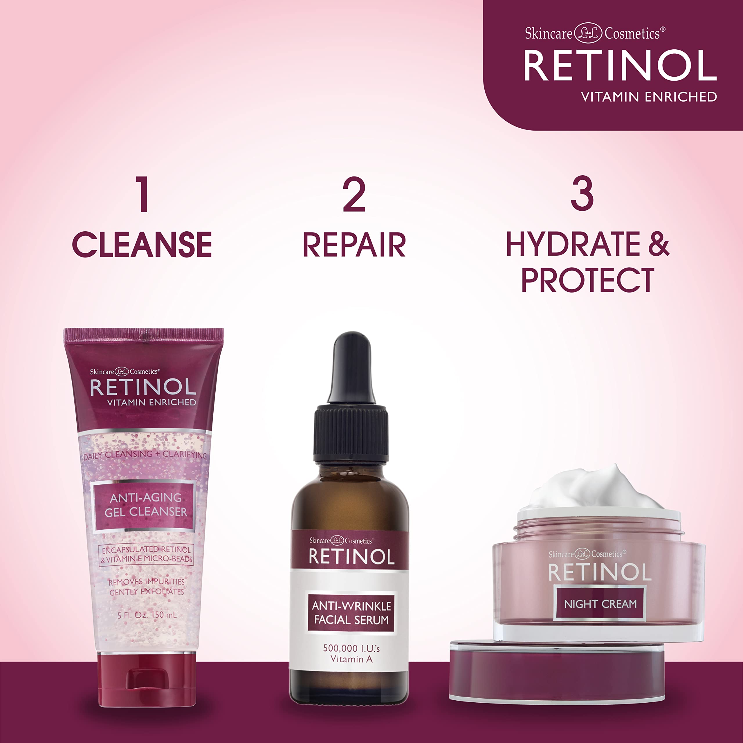 LIVAURA Retinol Gel Cleanser massage routine ready to use.