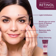 LIVAURA Retinol Gel Cleanser vitamin A and E beads nourish skin.