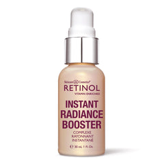 LIVAURA Retinol Instant Radiance Booster bottle close-up showing glow and hydration