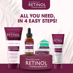 LIVAURA Retinol Starter Kit repair bottle close-up conveys nourishing repair during nightly routine