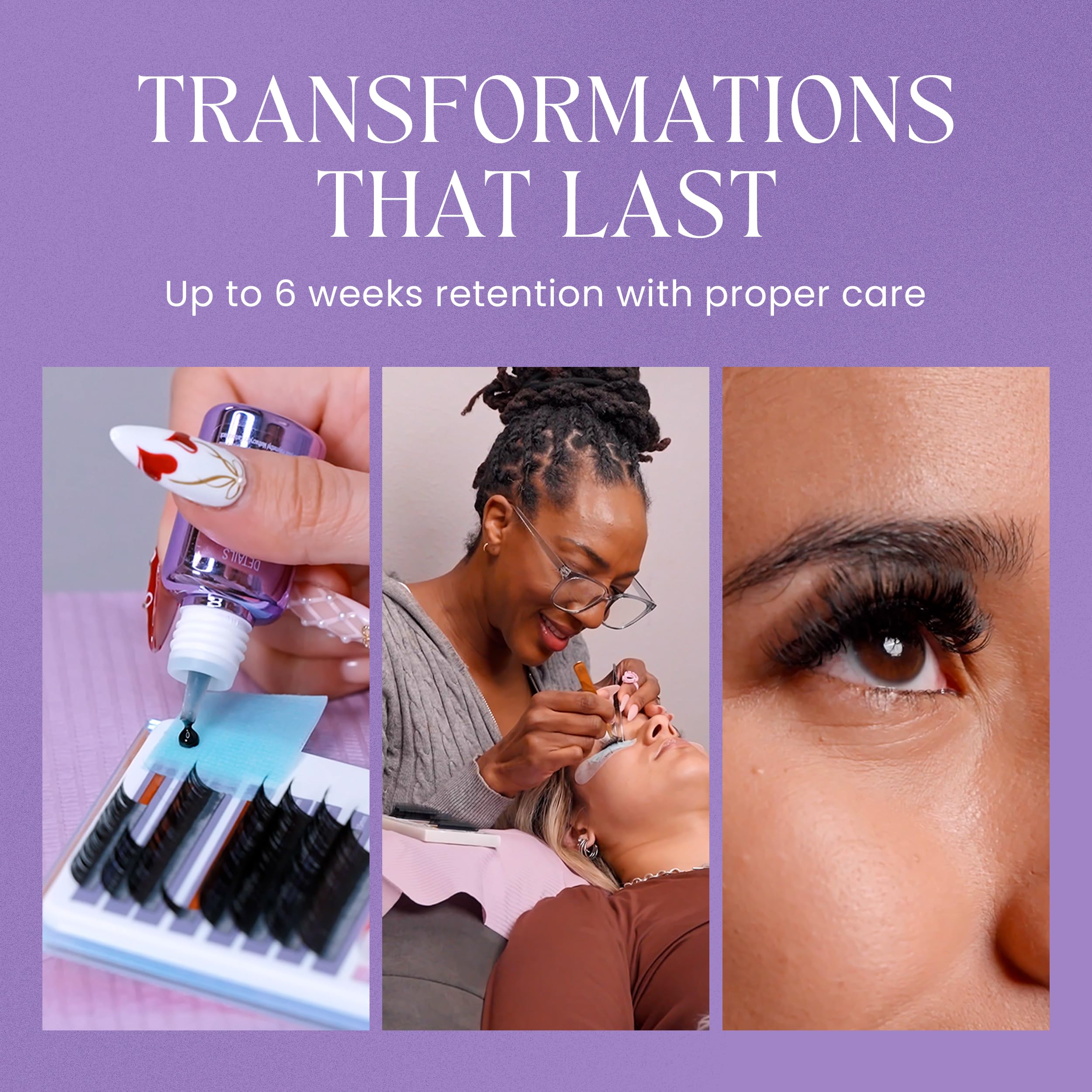 LivBay thin viscosity enables smooth glide during lash extensions.