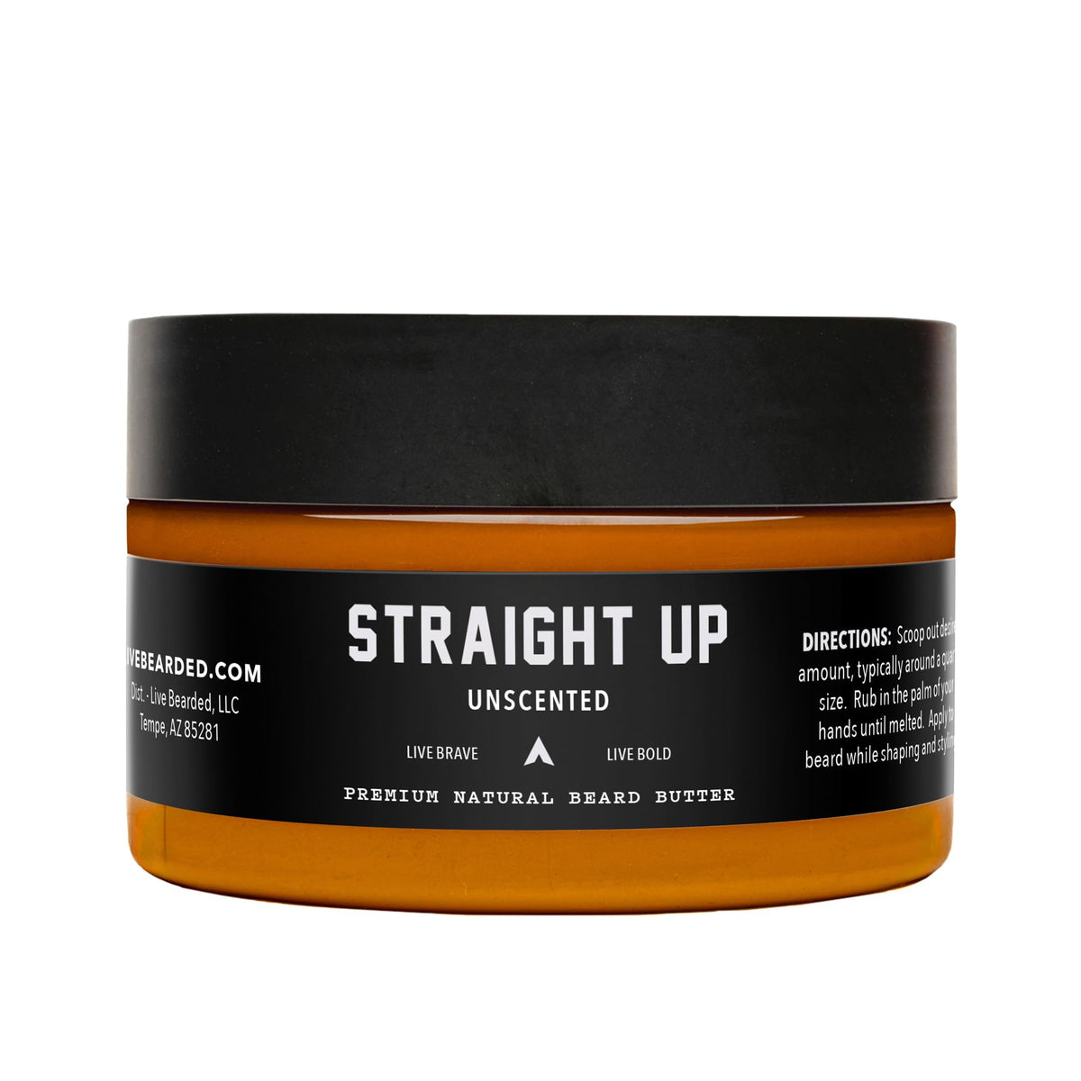 Live Bearded beard butter 3oz jar front for easy daily beard care