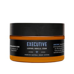 Live Bearded beard butter 3oz tub front highlights natural ingredients for nourished skin and beard