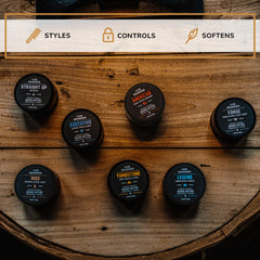Packaging image of the Live Bearded beard butter 3 oz tin.