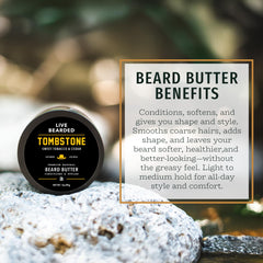 Live Bearded Tombstone-scent butter texture shows smooth application.