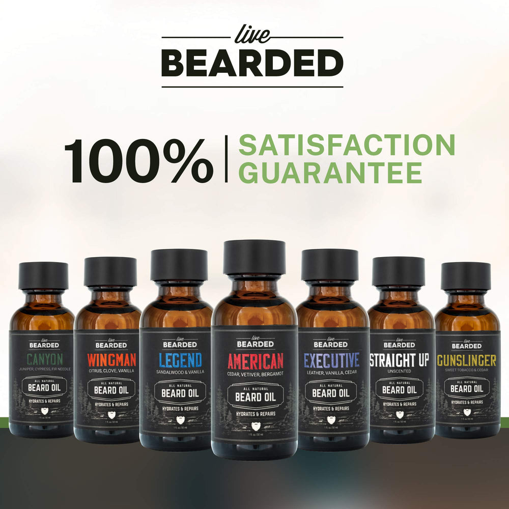 Man applying beard oil for daily care