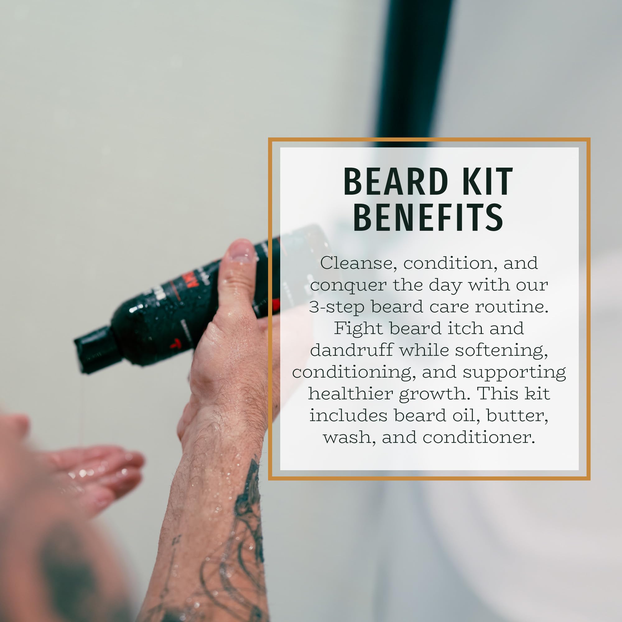 Live Bearded oil bottle for shine and easy manageability.