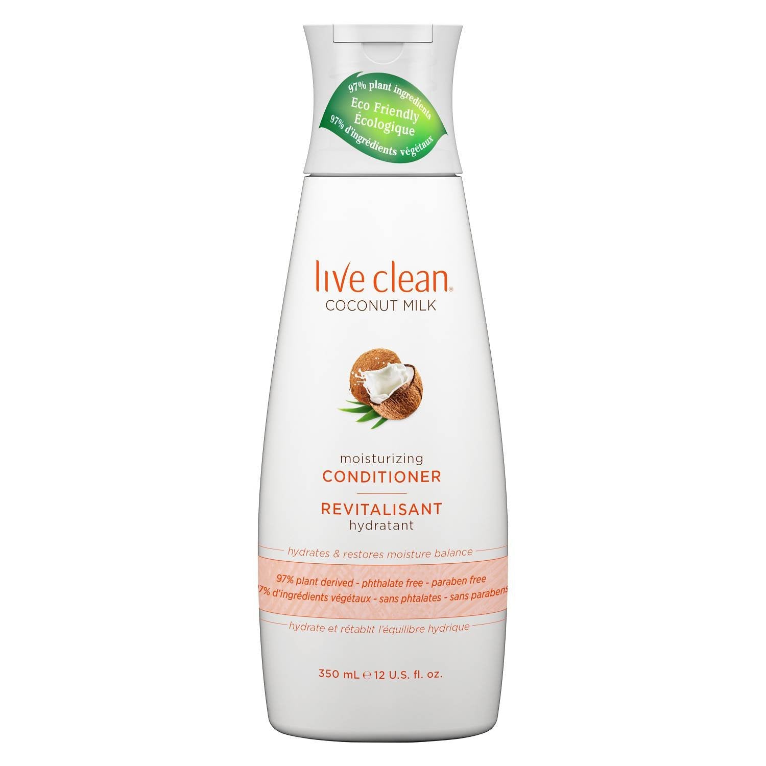 Packaging shot showing certified organic coconut ingredients for healthy, moisturized hair.
